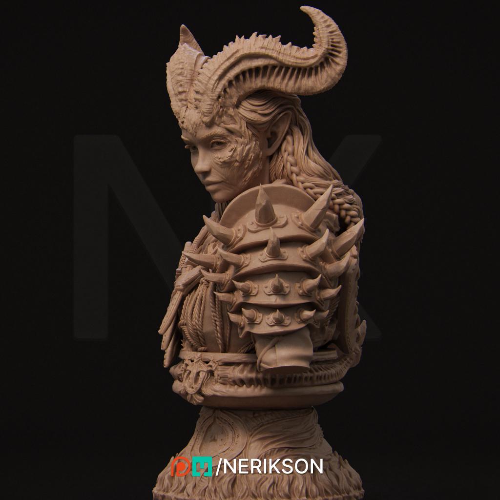 Lensi Bust | Collectible Fantasy Bust Statue Miniature | by Nerikson