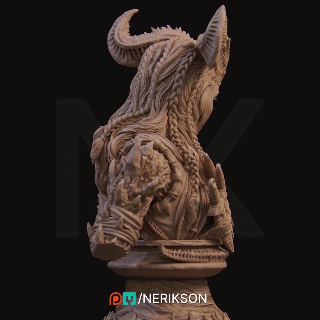 Lensi Bust | Collectible Fantasy Bust Statue Miniature | by Nerikson