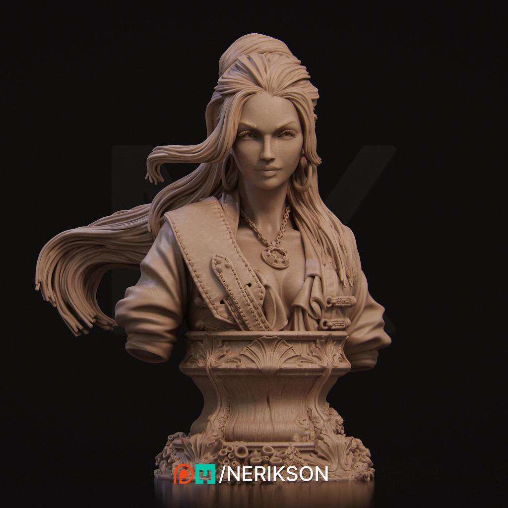 Mariana Bust | Collectible Fantasy Bust Statue Miniature | by Nerikson