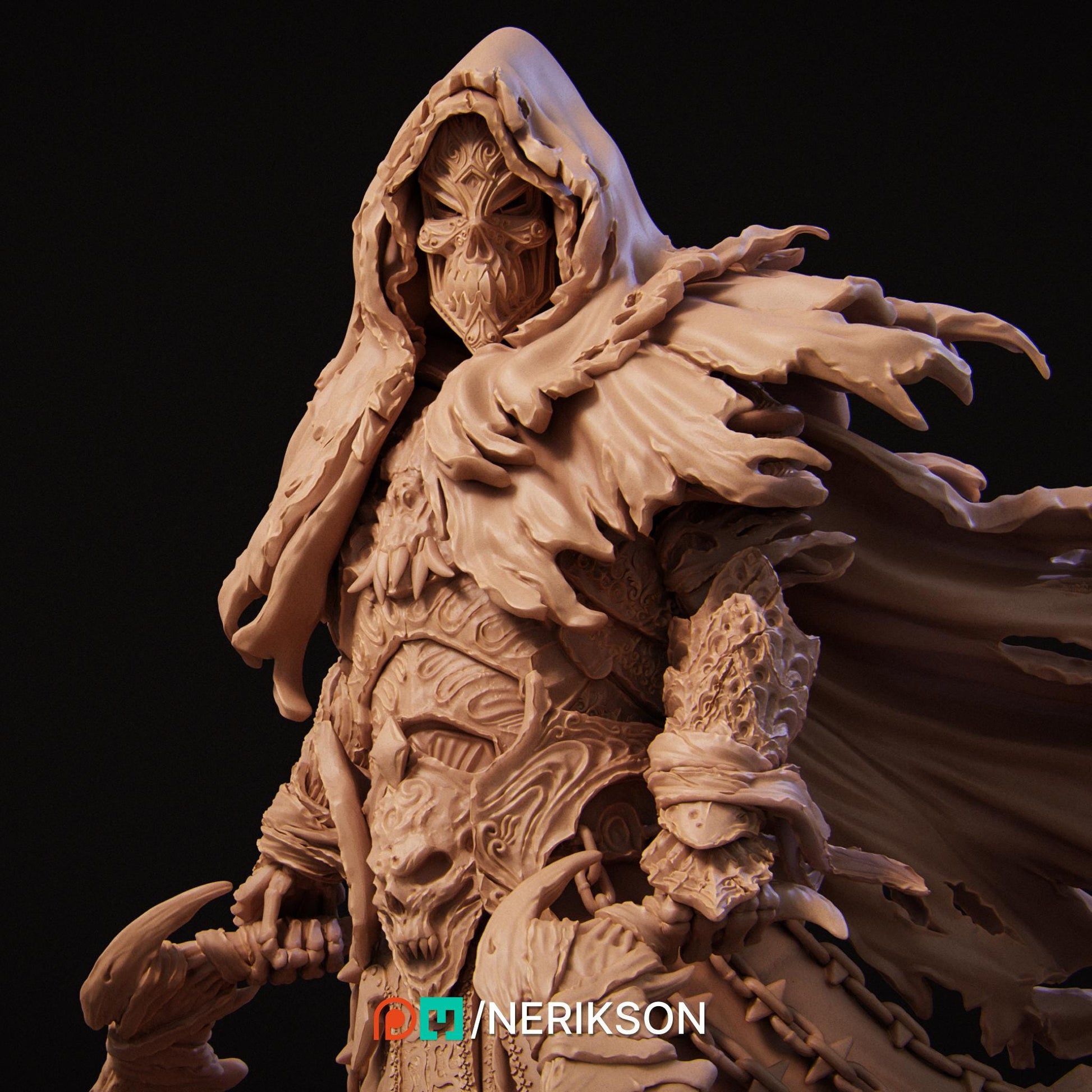 Death | Fantasy Horseman Fighter Knight Collectible Miniature Statue | 75mm / 140mm | by Nerikson