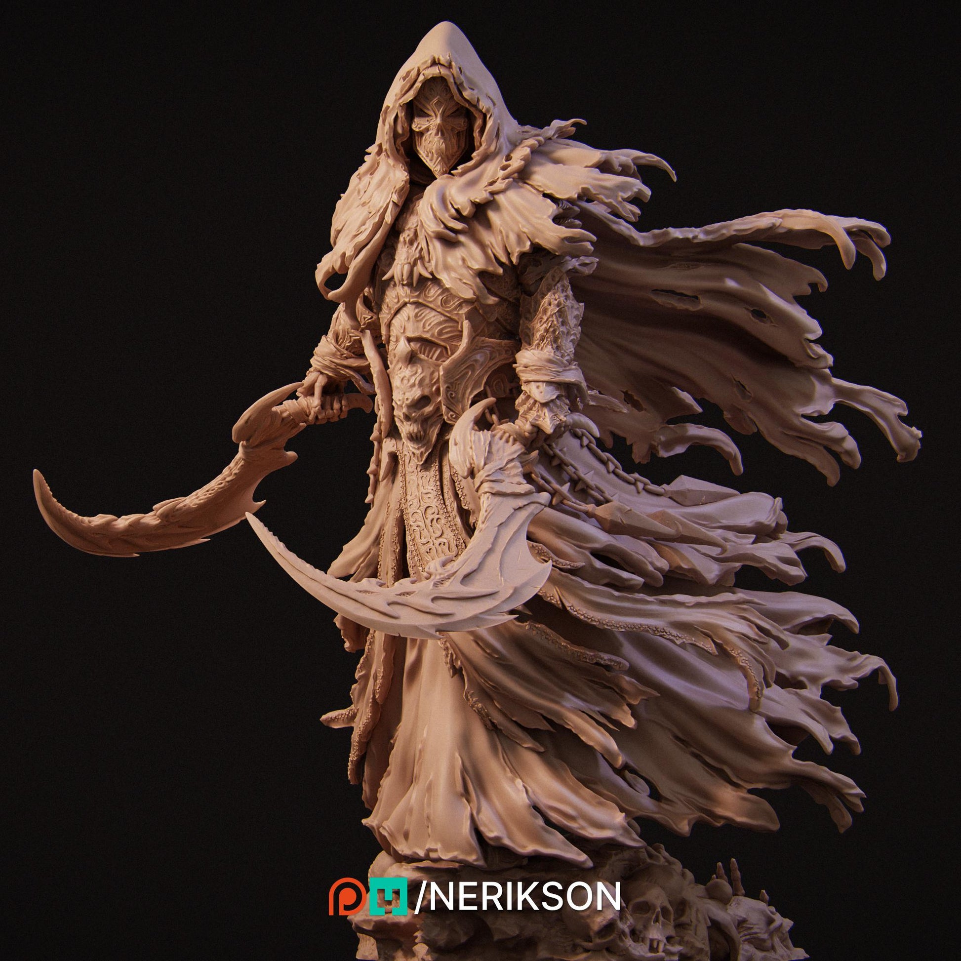 Death | Fantasy Horseman Fighter Knight Collectible Miniature Statue | 75mm / 140mm | by Nerikson