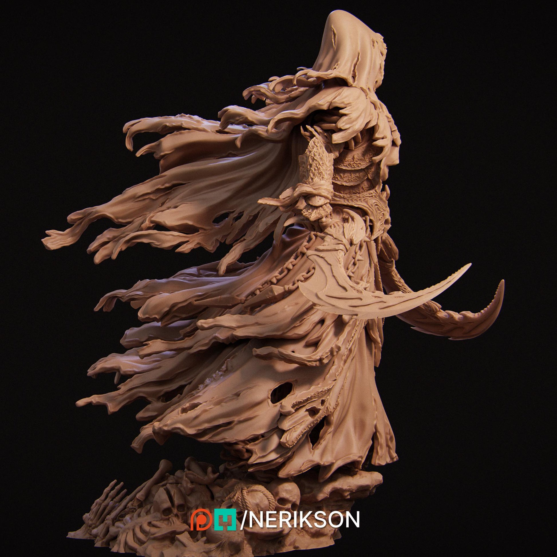 Death | Fantasy Horseman Fighter Knight Collectible Miniature Statue | 75mm / 140mm | by Nerikson