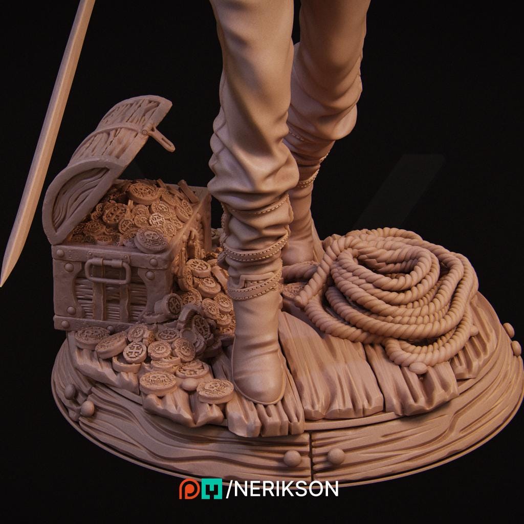 Mariana | Female Pirate Buccaneer Collectible Miniature Statue | 75mm / 140mm | by Nerikson