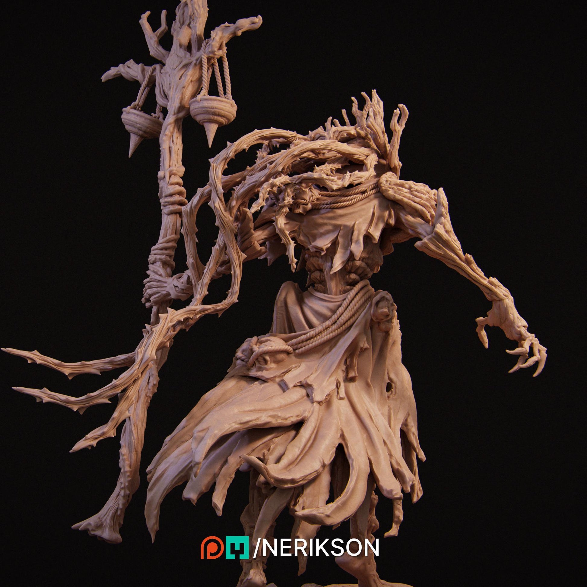 Famine | Fantasy Horseman Fighter Knight Collectible Miniature Statue | 75mm / 140mm | by Nerikson