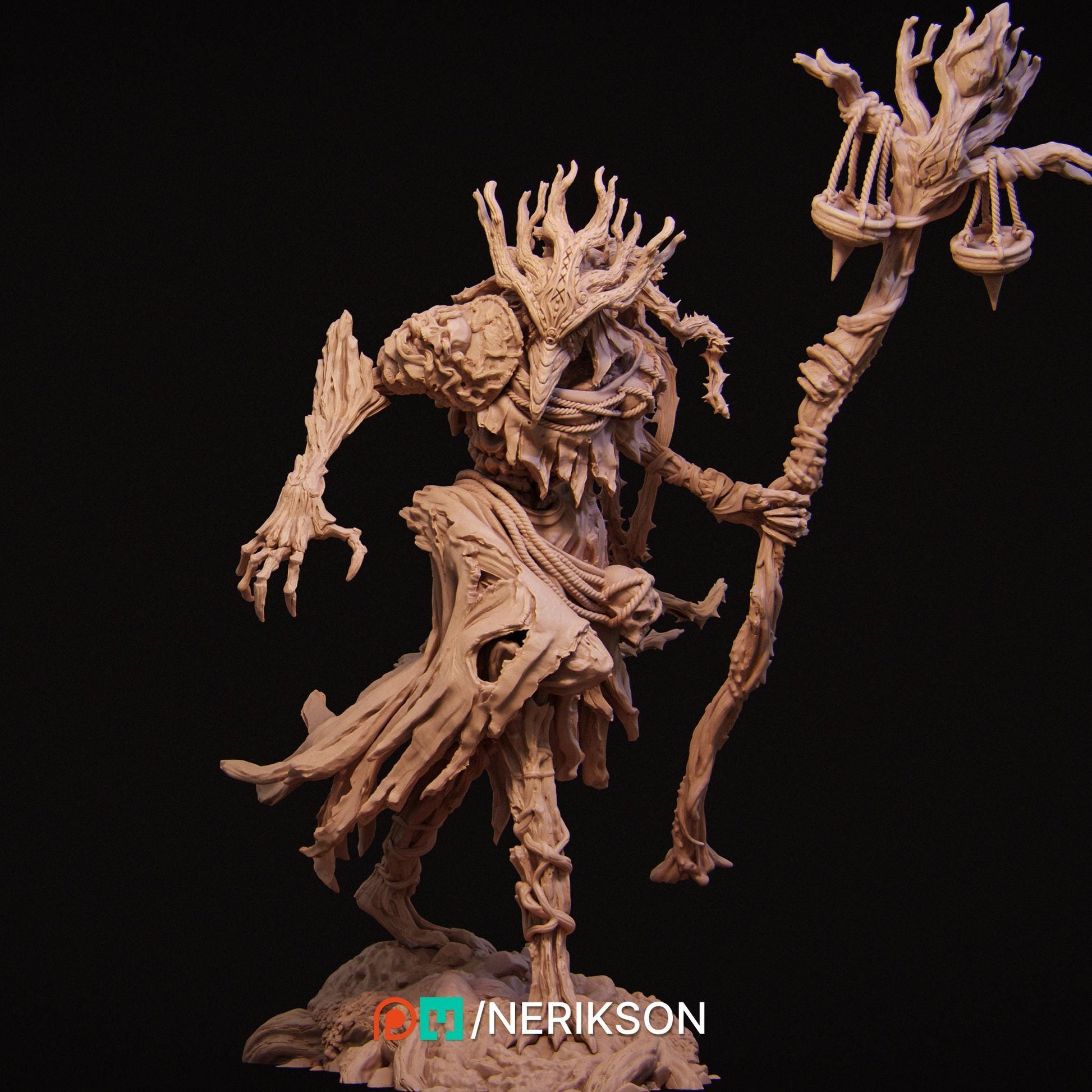 Famine | Fantasy Horseman Fighter Knight Collectible Miniature Statue | 75mm / 140mm | by Nerikson