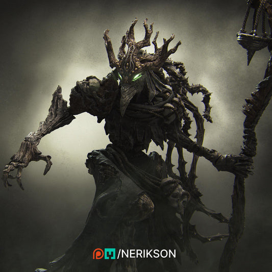 Famine | Fantasy Horseman Fighter Knight Collectible Miniature Statue | 75mm / 140mm | by Nerikson