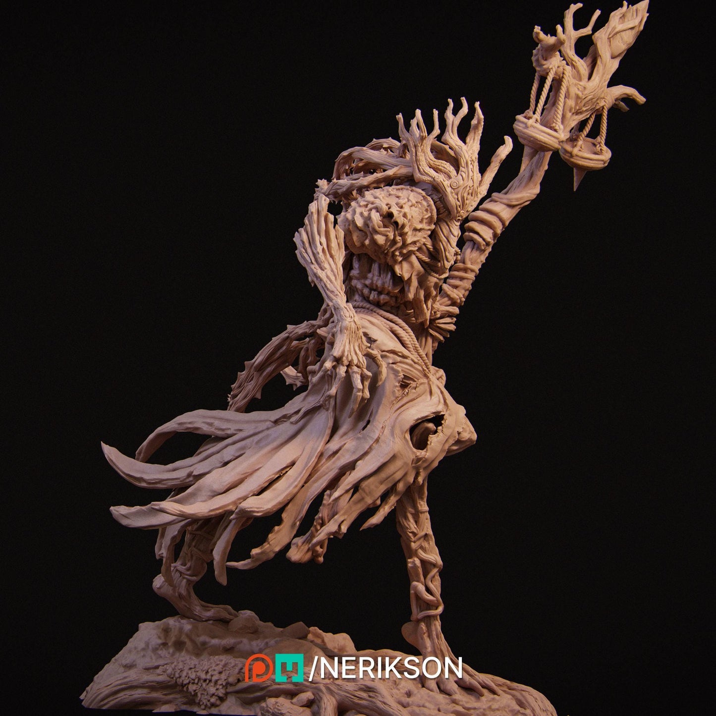 Famine | Fantasy Horseman Fighter Knight Collectible Miniature Statue | 75mm / 140mm | by Nerikson