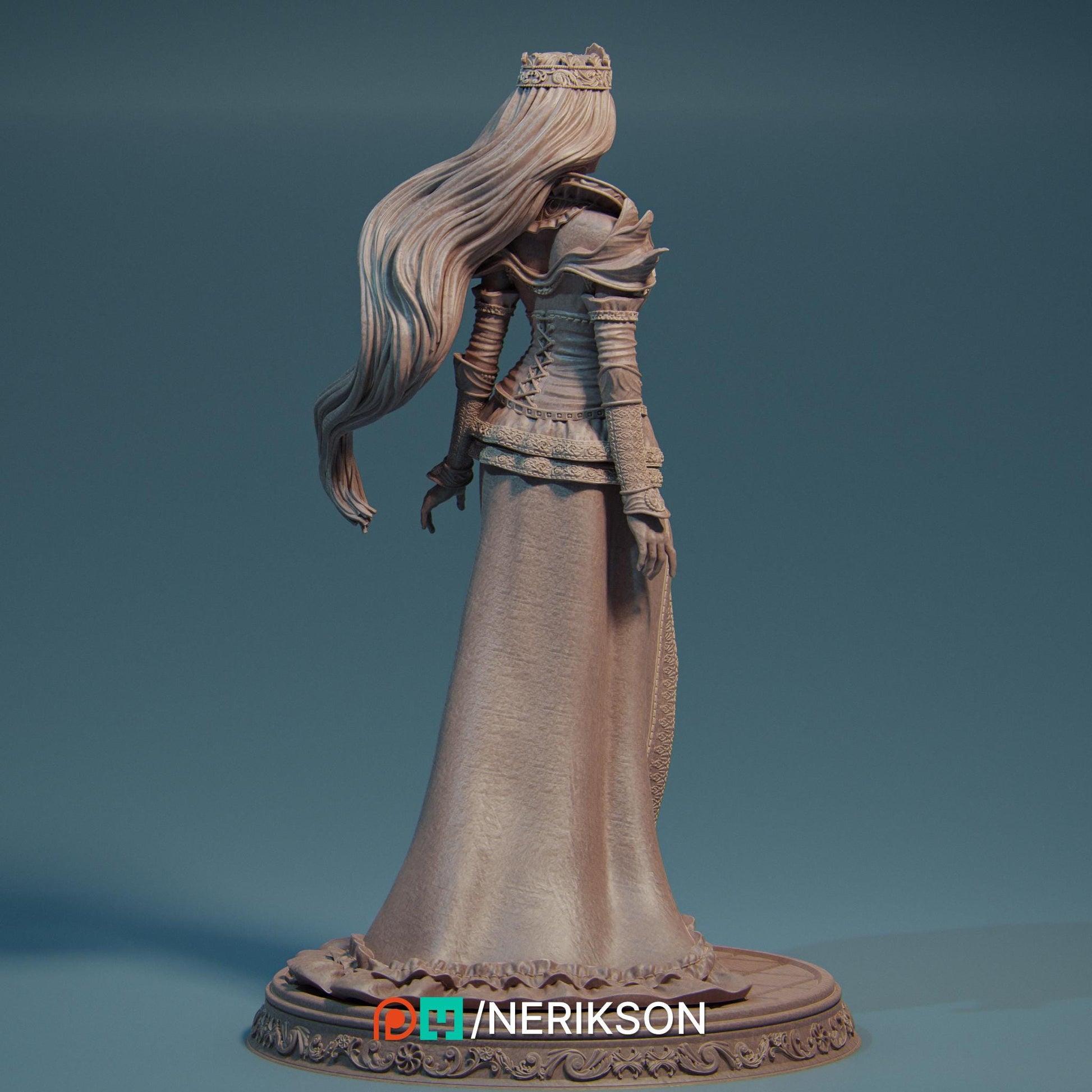 Queen of Spades | DnD Sorceress Wizard Collectible Miniature | 32mm / 75mm | by Nerikson