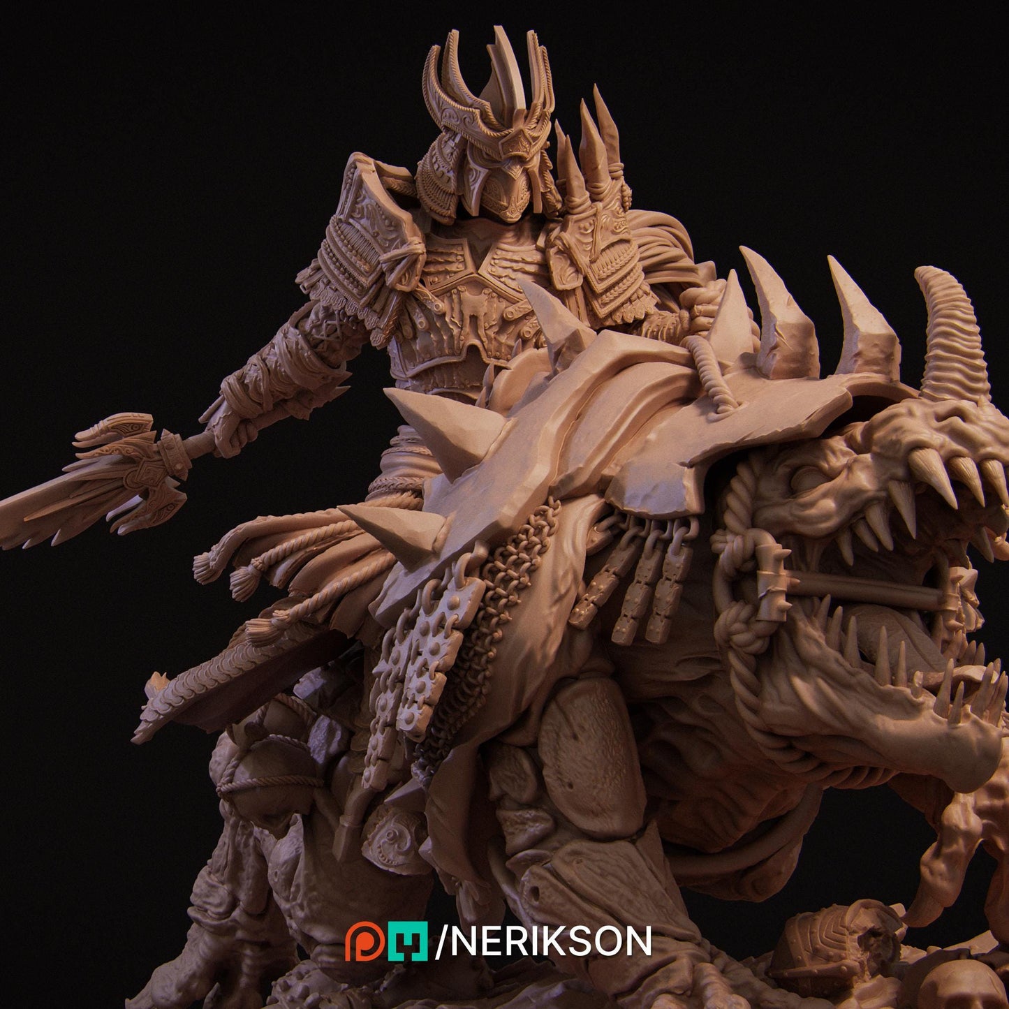 Horseman of War | Fantasy Fighter Knight Collectible Miniature Statue | 140mm | by Nerikson