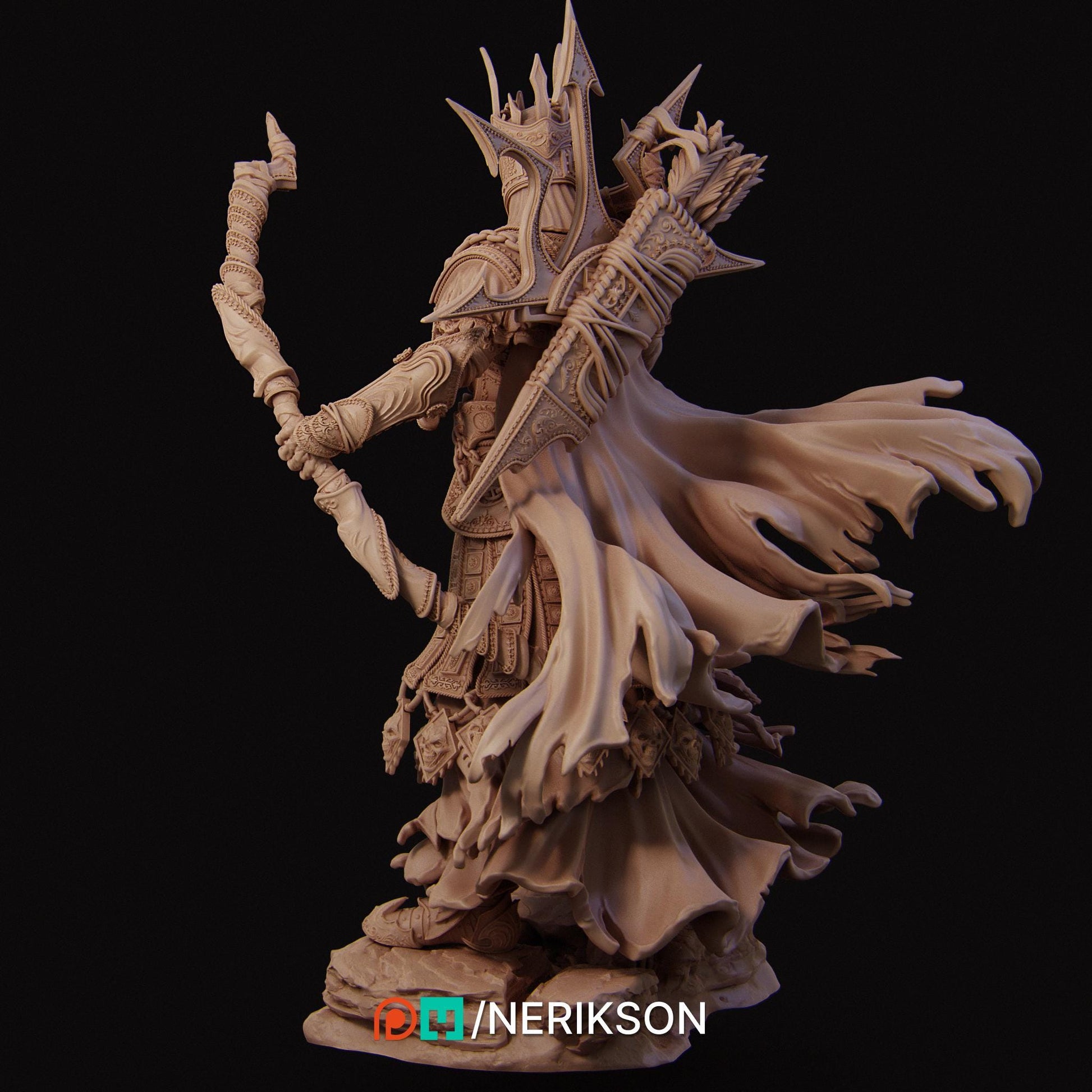 Conquest | Fantasy Horseman Fighter Knight Collectible Miniature Statue | 75mm / 140mm | by Nerikson