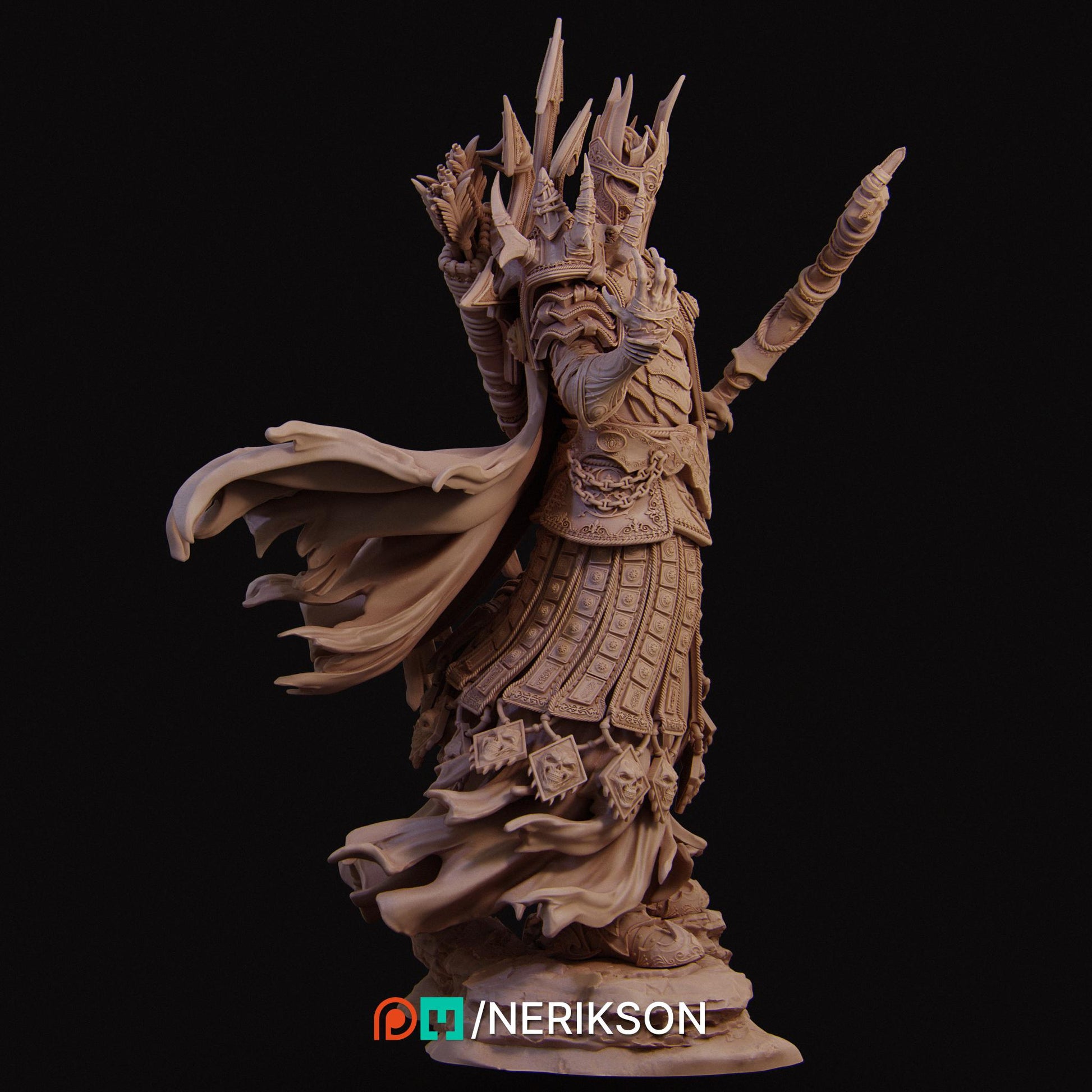 Conquest | Fantasy Horseman Fighter Knight Collectible Miniature Statue | 75mm / 140mm | by Nerikson