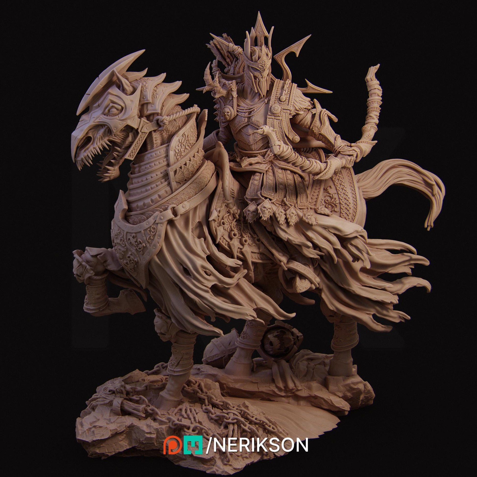 Horseman of Conquest | Fantasy Fighter Knight Collectible Miniature Statue | 140mm | by Nerikson