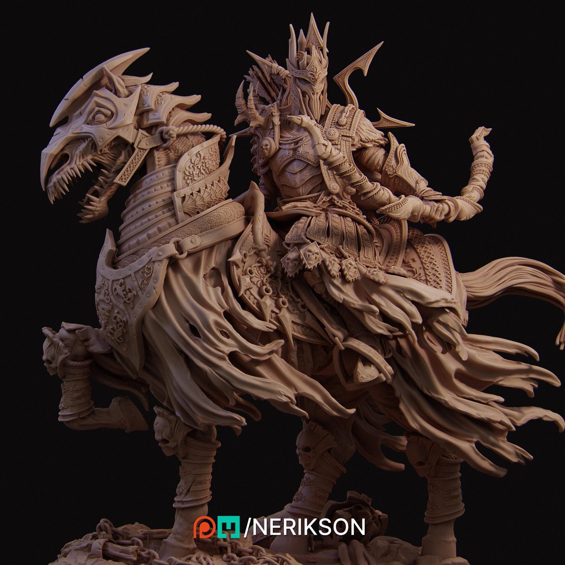 Horseman of Conquest | Fantasy Fighter Knight Collectible Miniature Statue | 140mm | by Nerikson