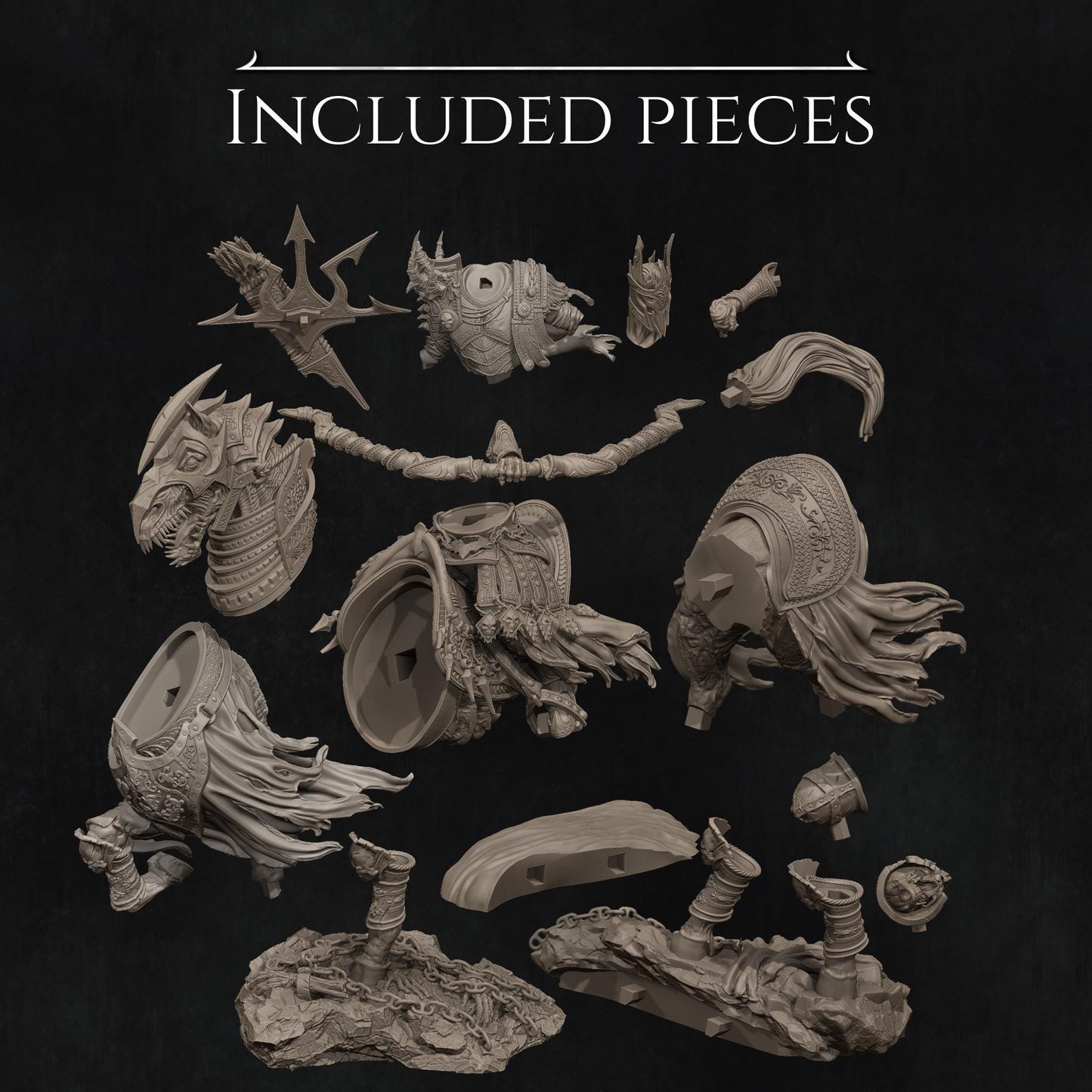 Horseman of Conquest | Fantasy Fighter Knight Collectible Miniature Statue | 140mm | by Nerikson