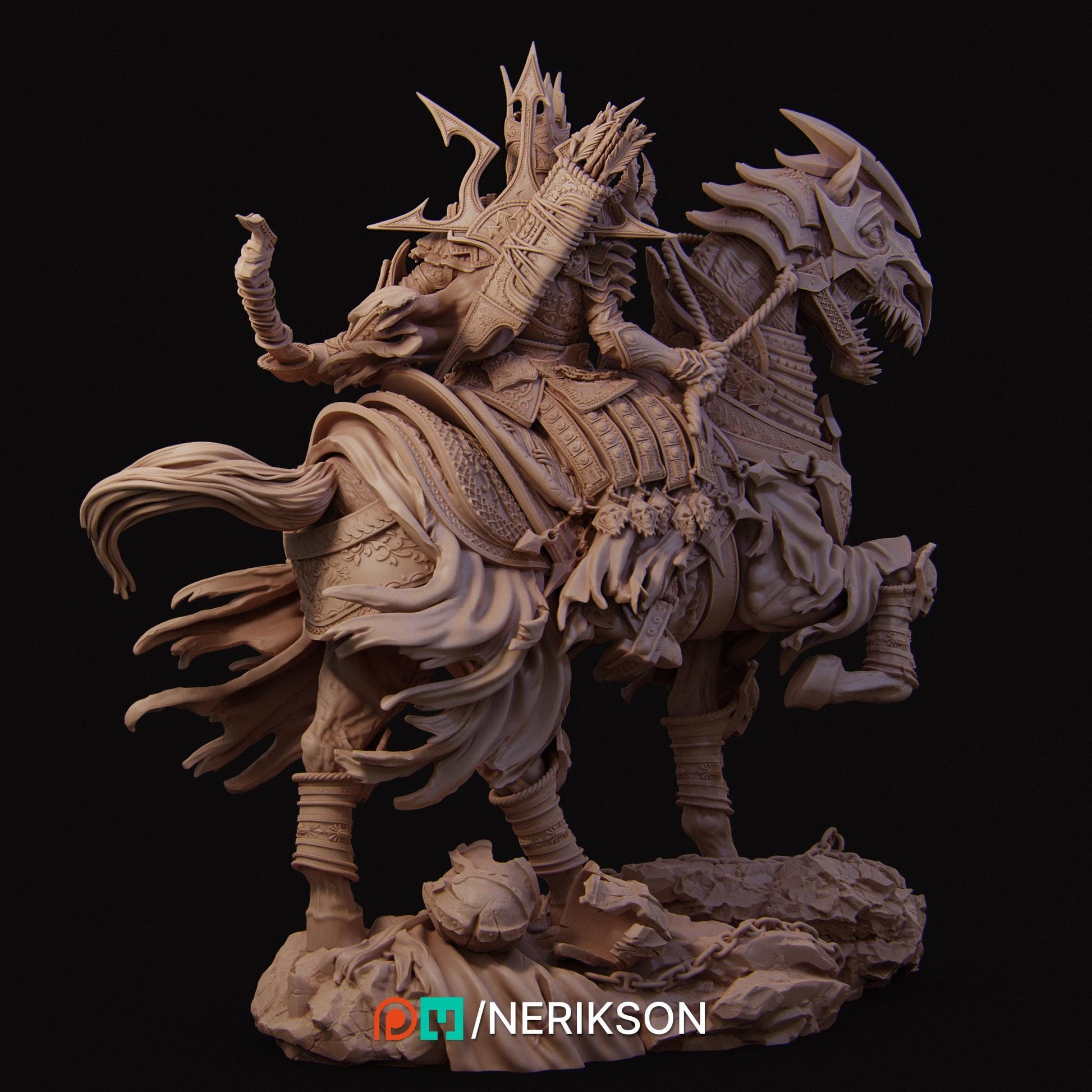 Horseman of Conquest | Fantasy Fighter Knight Collectible Miniature Statue | 140mm | by Nerikson