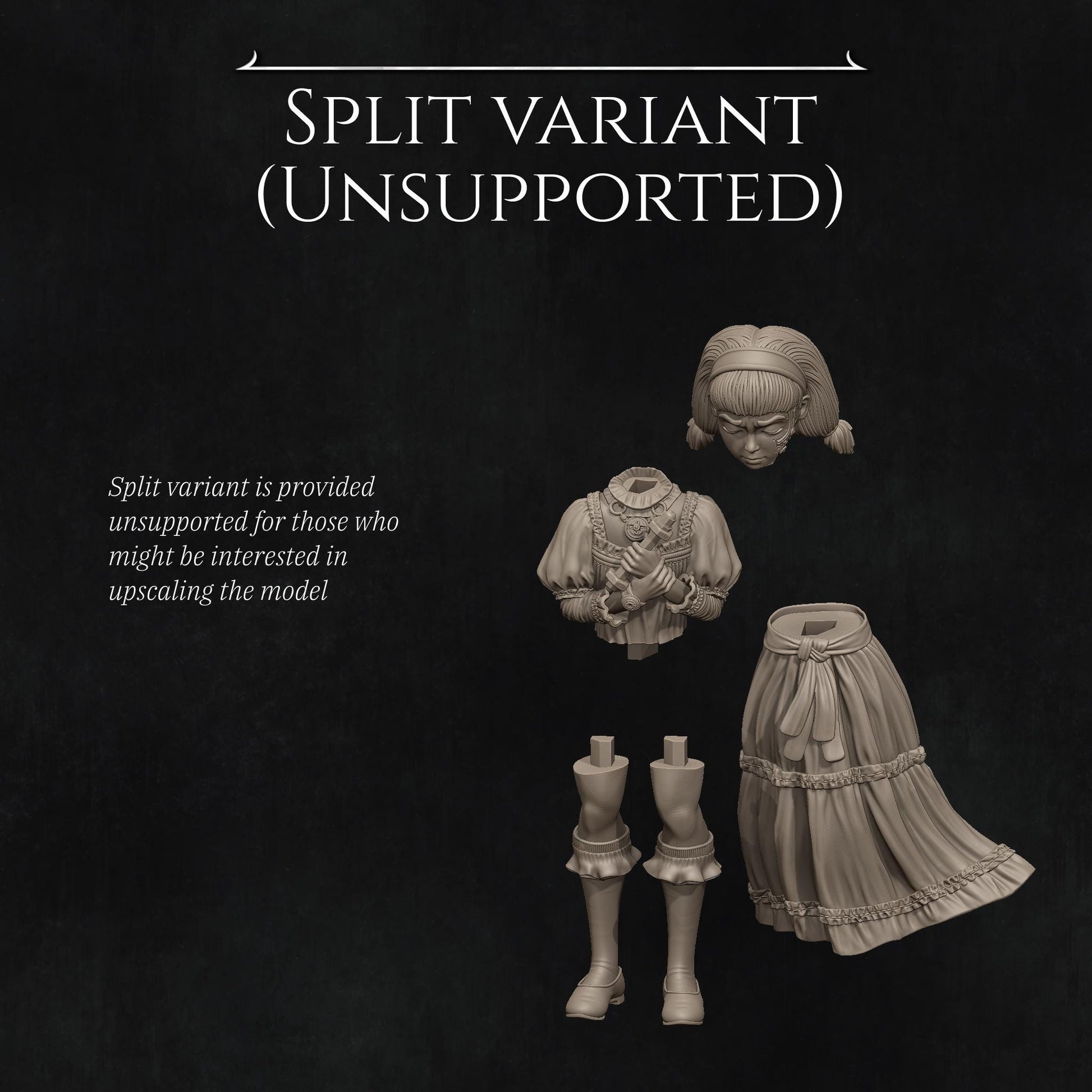 Little Robot Girl | DnD Warforged Collectible Miniature | 35mm / 75mm | by Nerikson