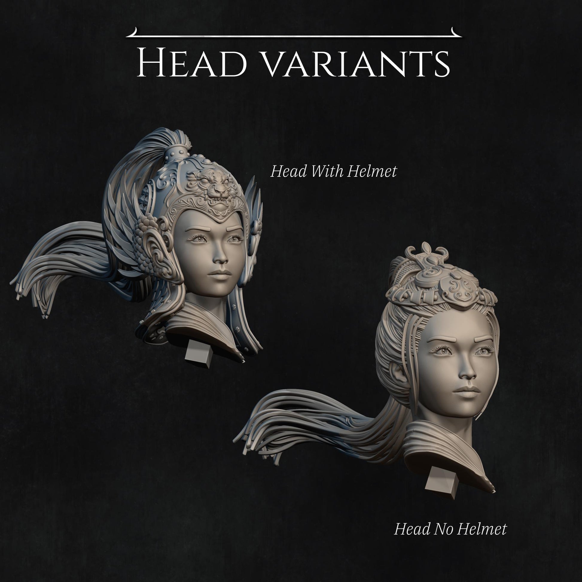 Kwan Yen | Three Kingdoms Warrior Knight Collectible Miniature Statue | 75mm | by Nerikson