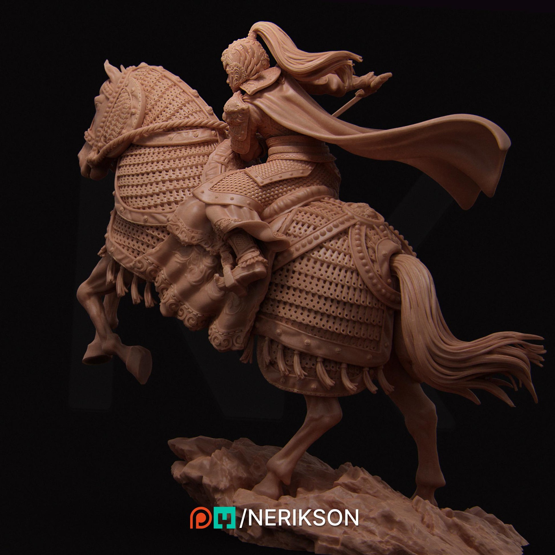 Kwan Yen the Warrior of the Tiger | Fantasy Three Kingdoms Collectible Miniature Statue | 140mm | by Nerikson