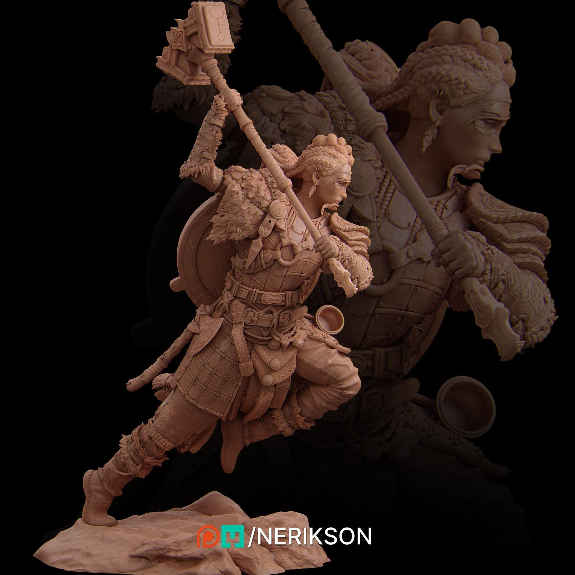 Thyra | Viking Warrior Berserker Norse Collectible Miniature Statue | 75mm | by Nerikson