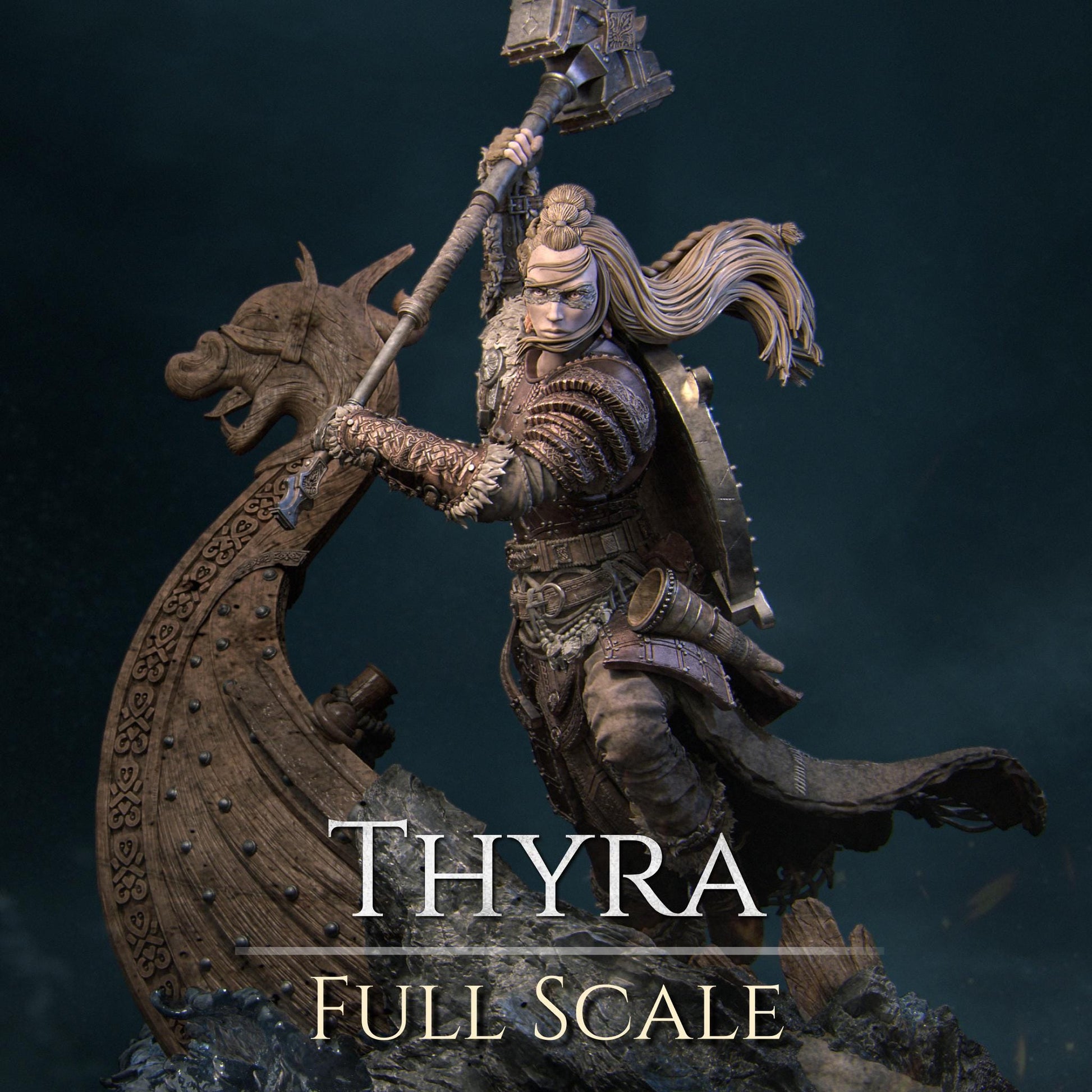 Thyra | Viking Warrior Berserker Norse Collectible Miniature Statue | 75mm | by Nerikson