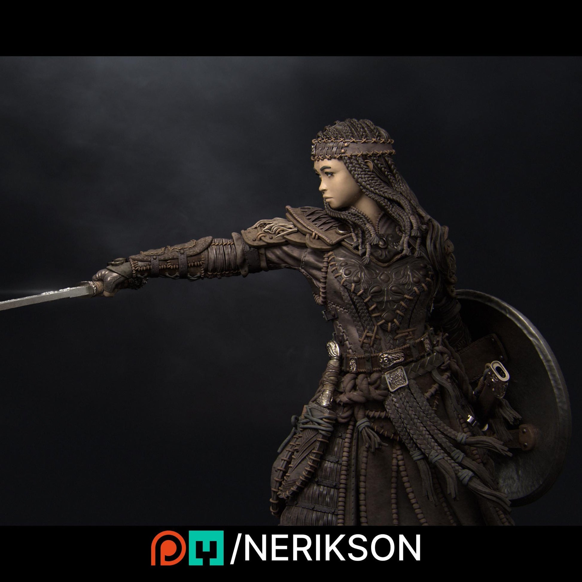 Tuya the Undefeated | Three Kingdoms Warrior Knight Collectible Miniature Statue | 75mm | by Nerikson