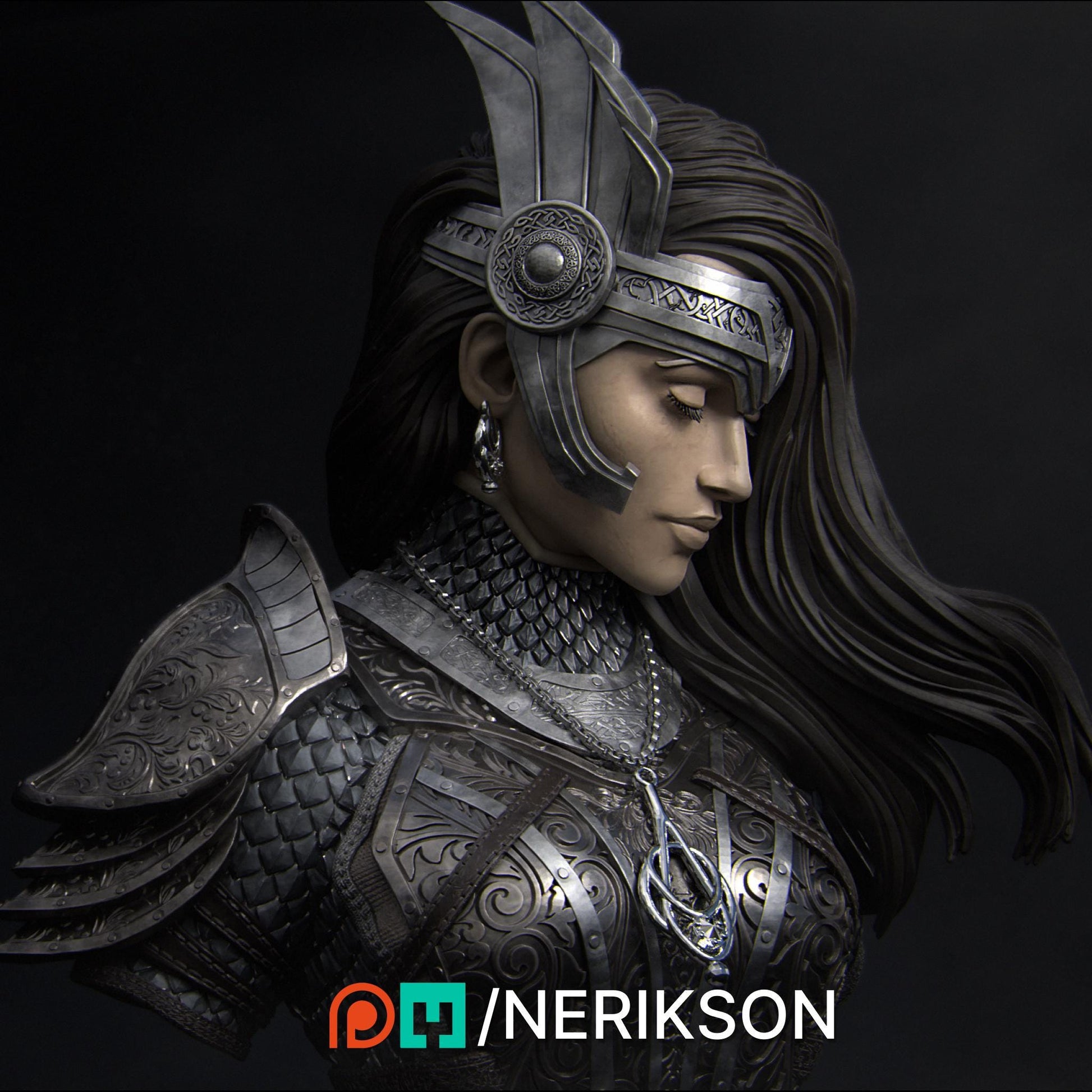 Revna Bust | Norse Valkyrie Collectible Bust Statue | by Nerikson