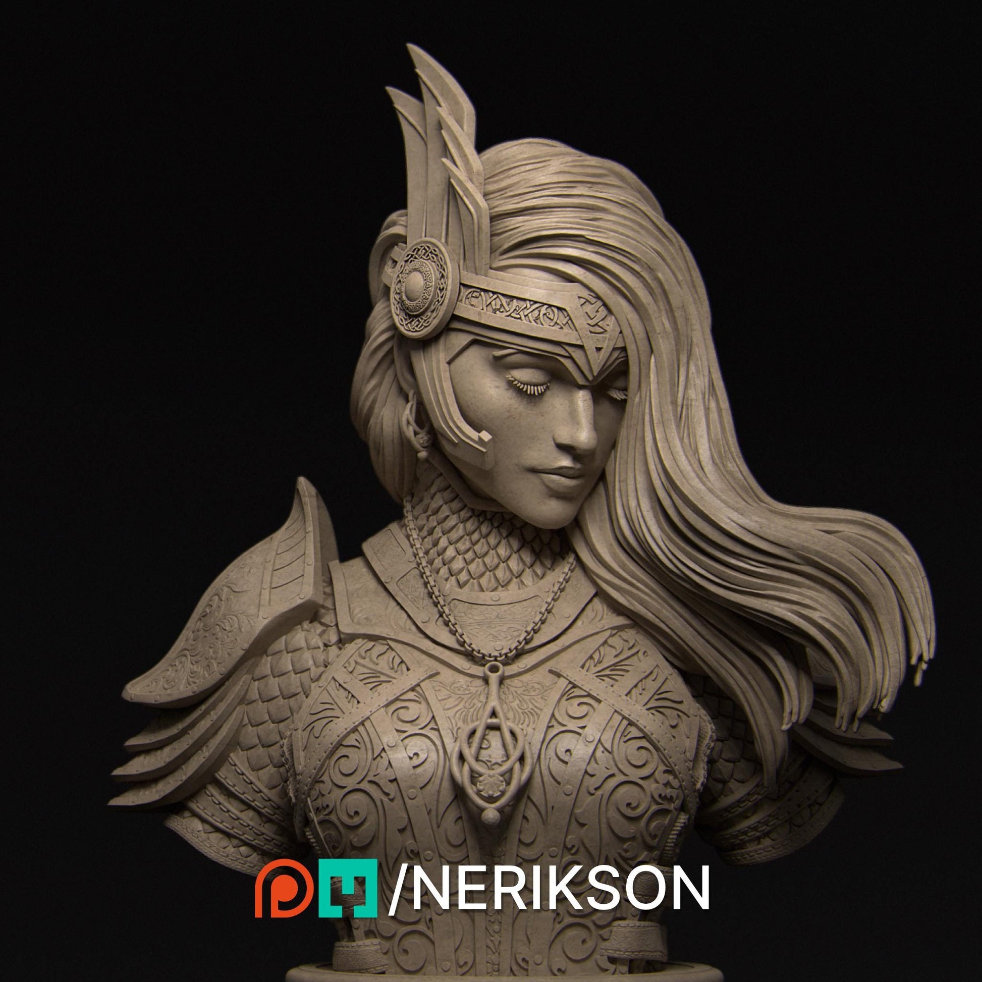 Revna Bust | Norse Valkyrie Collectible Bust Statue | by Nerikson