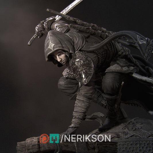 Nasir the Unseen Blade | DnD Grimdark Thief Assassin Hunter Collectible Miniature | 32mm / 75mm | by Nerikson