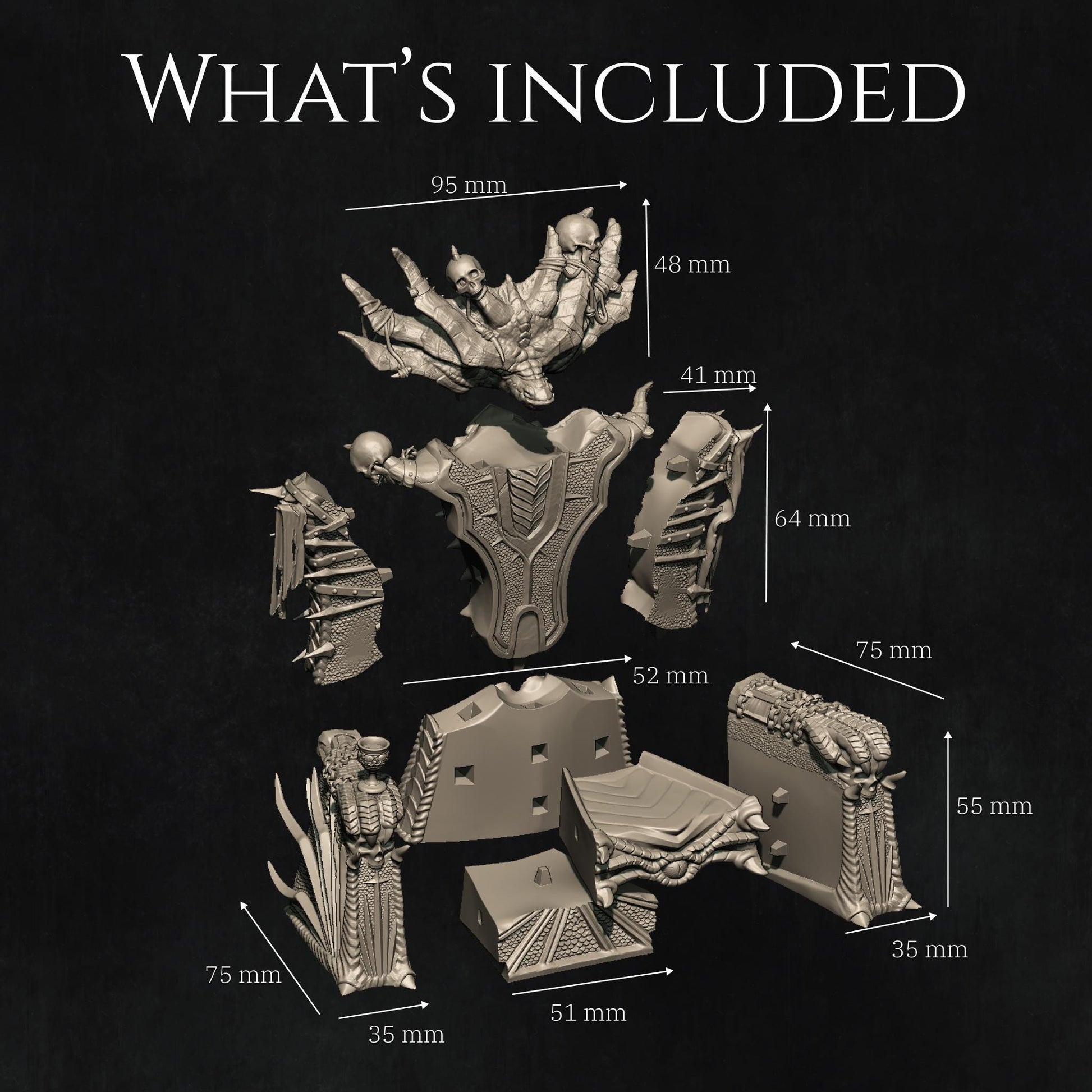 Reving the Dragon Knight Diorama | DnD Undead Knight Collectible Miniature Statue | 75mm / 140mm | by Nerikson