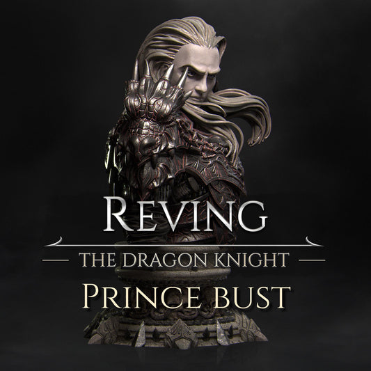 Reving the Dragon Knight Bust | Collectible Fantasy Bust Statue Miniature | by Nerikson