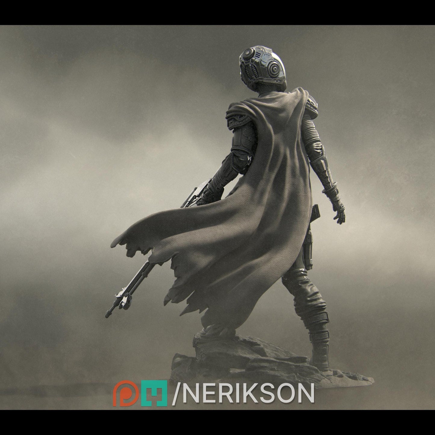 Alyara, The Traveler | Sci-fi Space Ranger Mercenary Collectible Miniature | 32mm / 75mm | by Nerikson