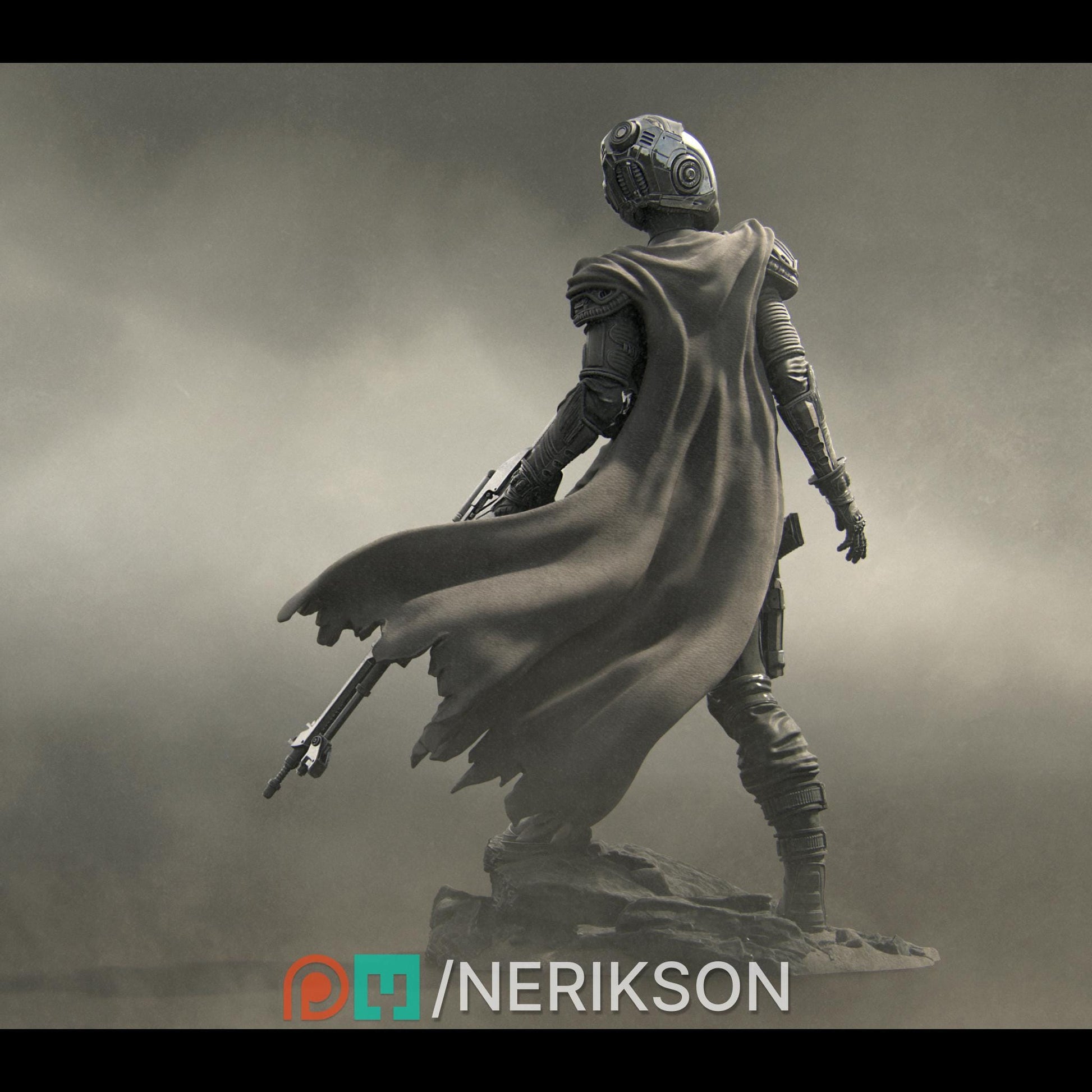 Alyara, The Traveler | Sci-fi Space Ranger Mercenary Collectible Miniature | 32mm / 75mm | by Nerikson