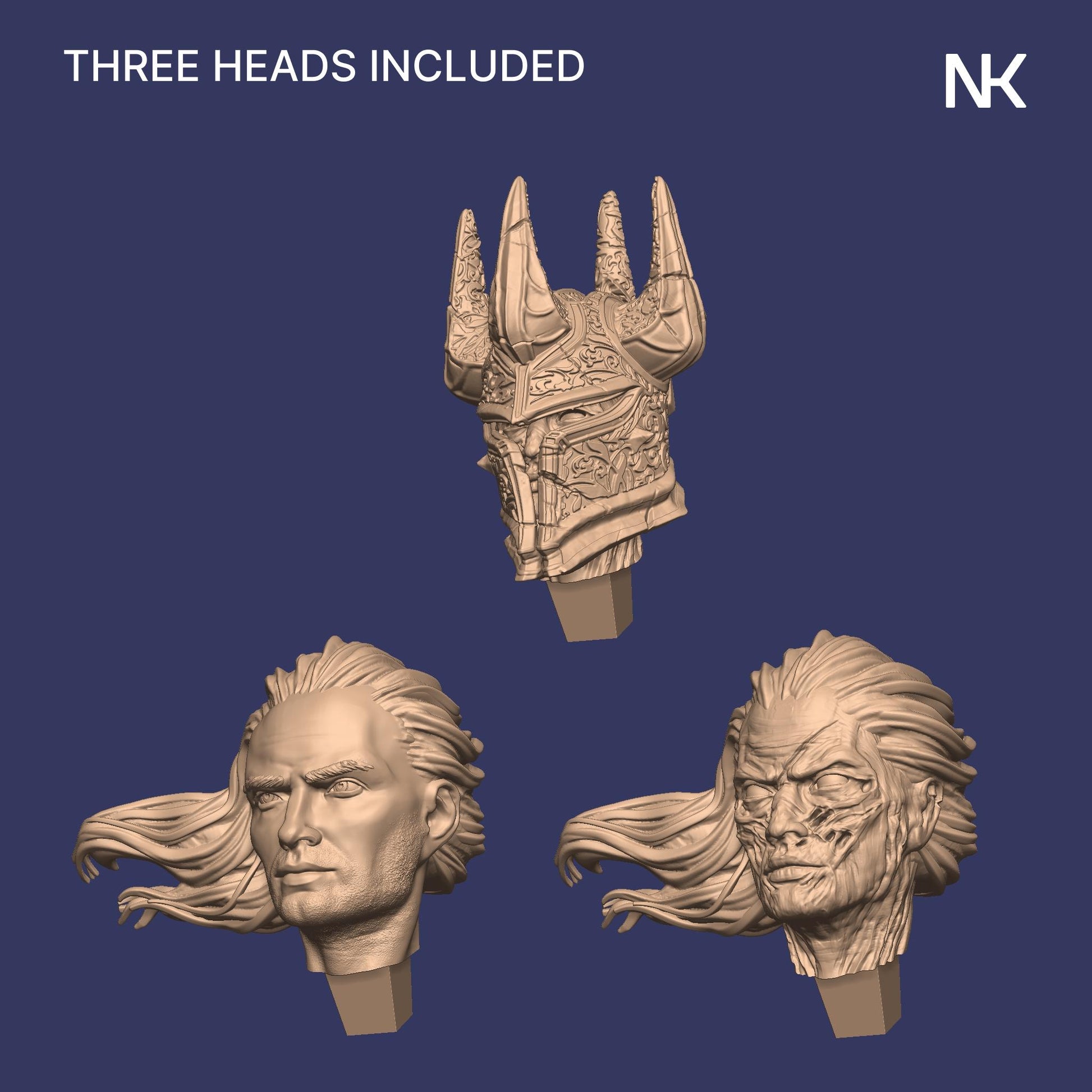 Vaeter, the Branded Warrior | Undead Knight Collectible Miniature Statue | 75mm / 140mm | by Nerikson