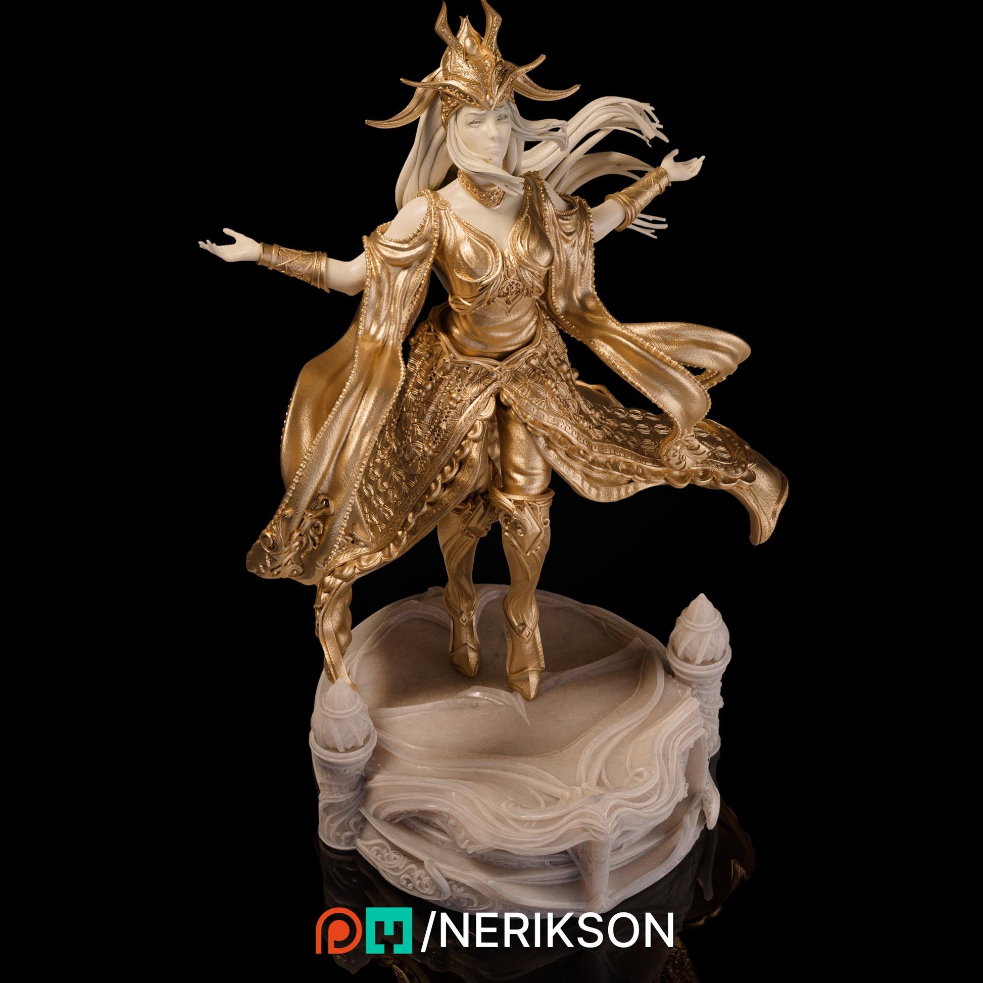 Sophia, the Priestess | DnD Female Monk Cleric Paladin Collectible Miniature Statue | 75mm / 140mm | by Nerikson