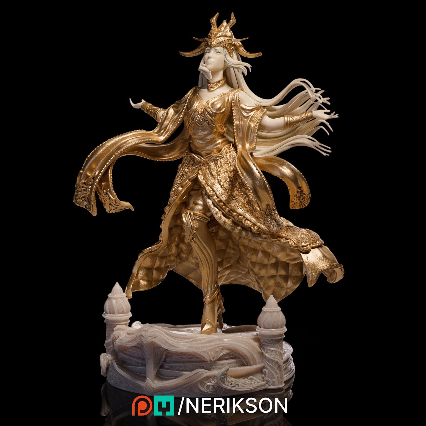 Sophia, the Priestess | DnD Female Monk Cleric Paladin Collectible Miniature Statue | 75mm / 140mm | by Nerikson