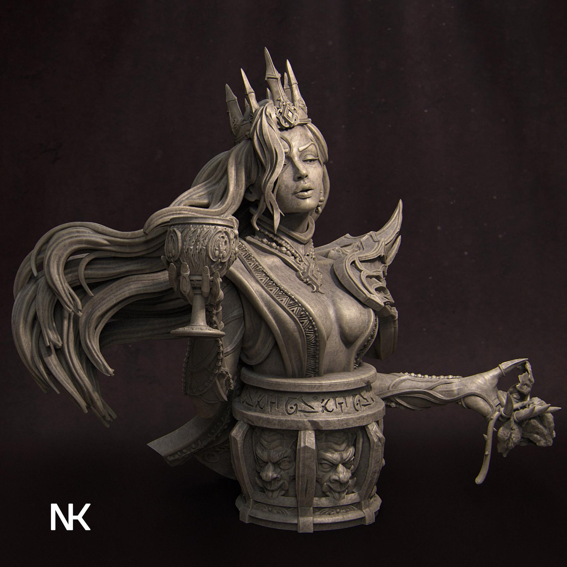 Youth Eternal Bust | Collectible Fantasy Bust Statue Miniature | by Nerikson