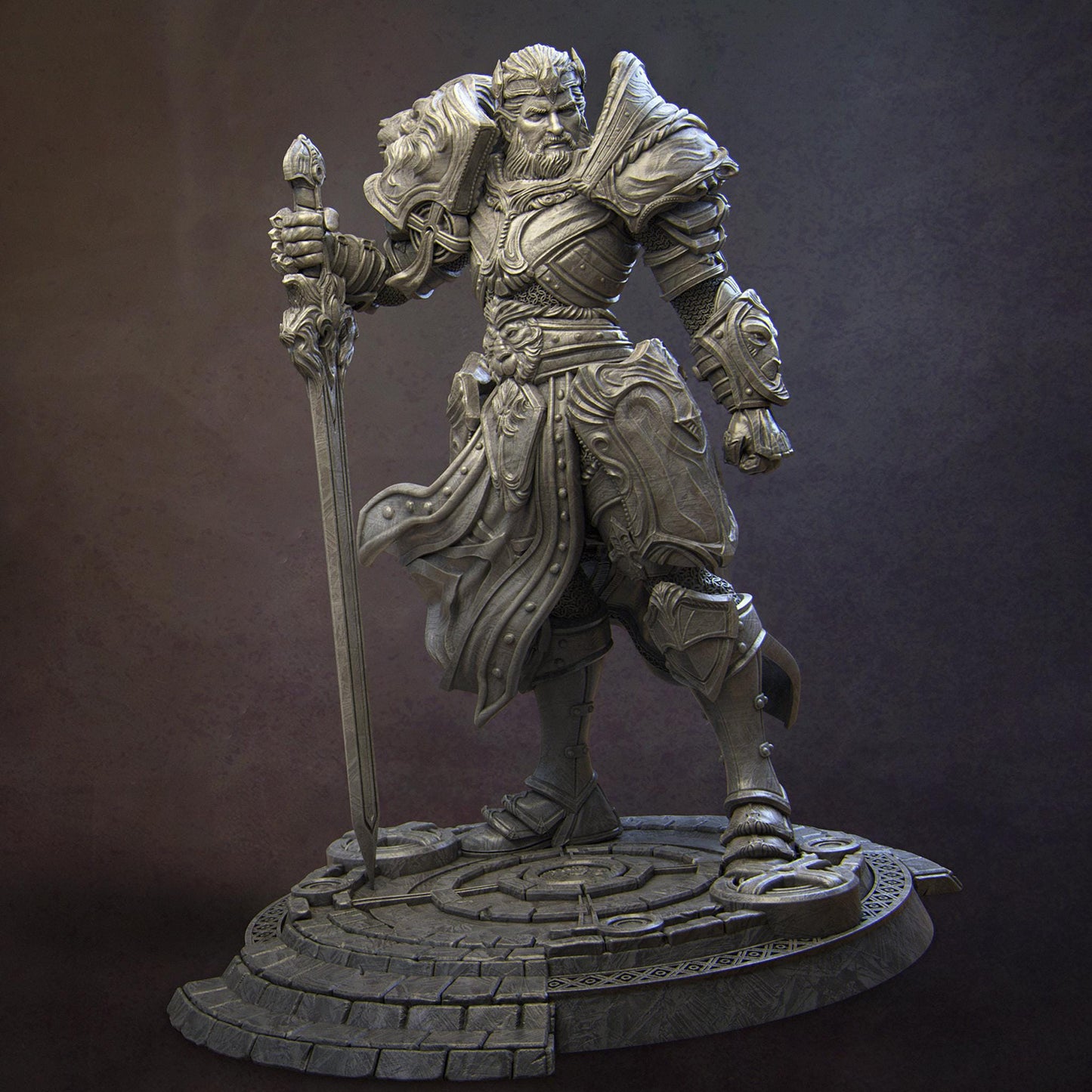 Itrek, Paladin of the Dawn | Female Knight Warrior Collectible Miniature | 32mm / 75mm | by Nerikson