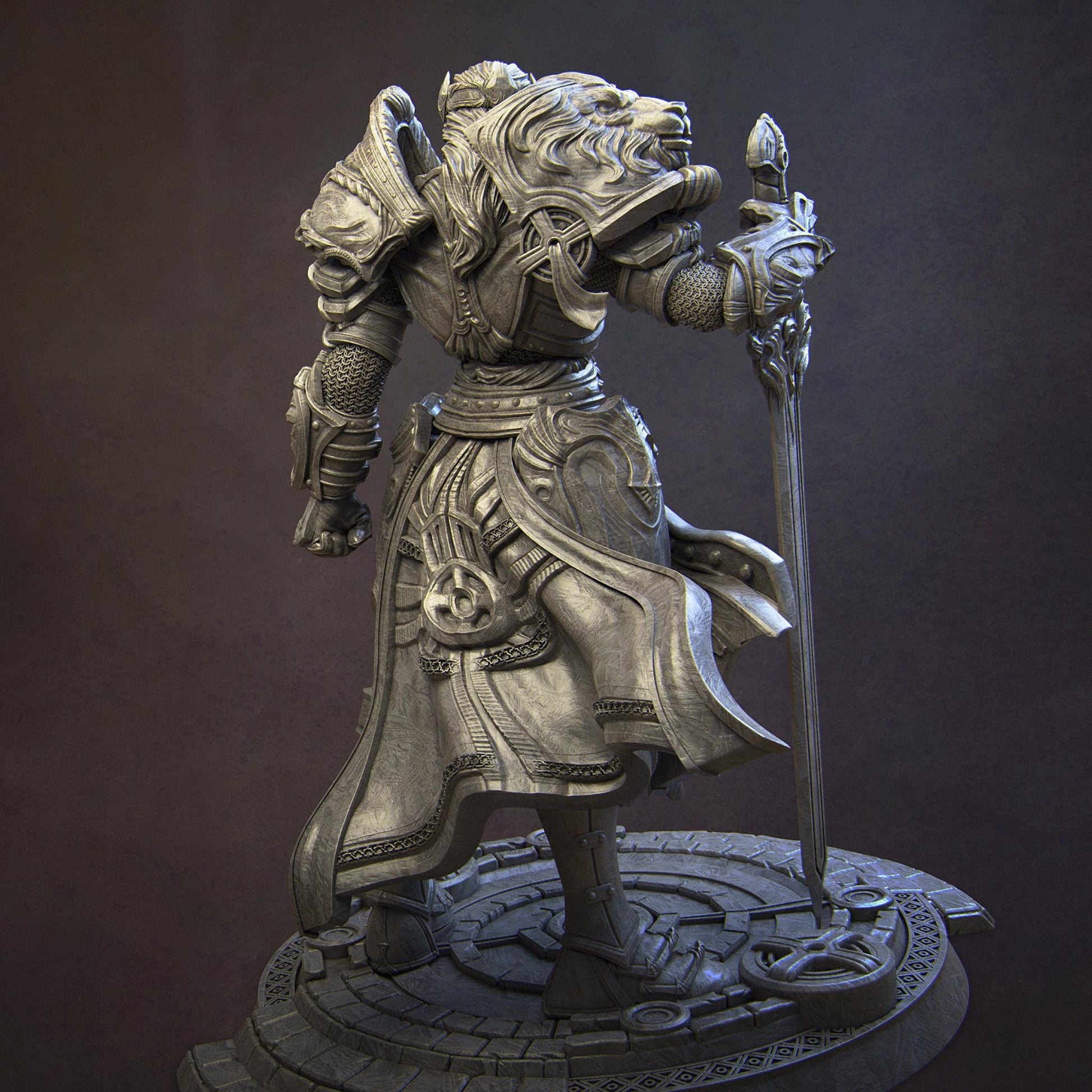 Itrek, Paladin of the Dawn | Female Knight Warrior Collectible Miniature | 32mm / 75mm | by Nerikson