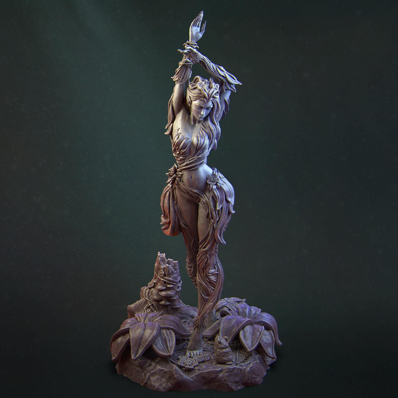 Eyrine | DnD Female Druid Dryad Monstergirl Collectible Miniature | 32mm / 75mm | by Nerikson