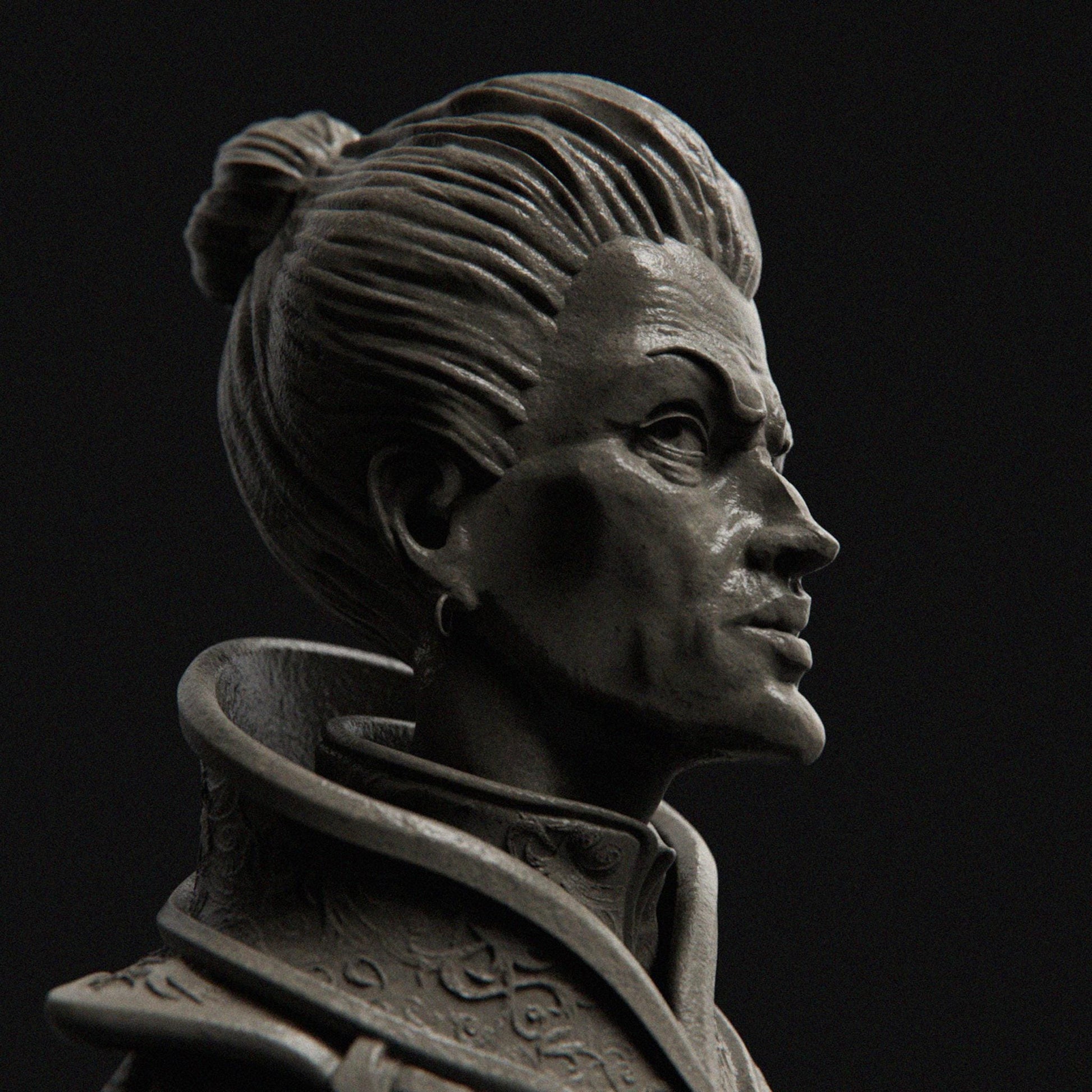 Old Lady Bust | Collectible Fantasy Bust Statue Miniature | by Nerikson