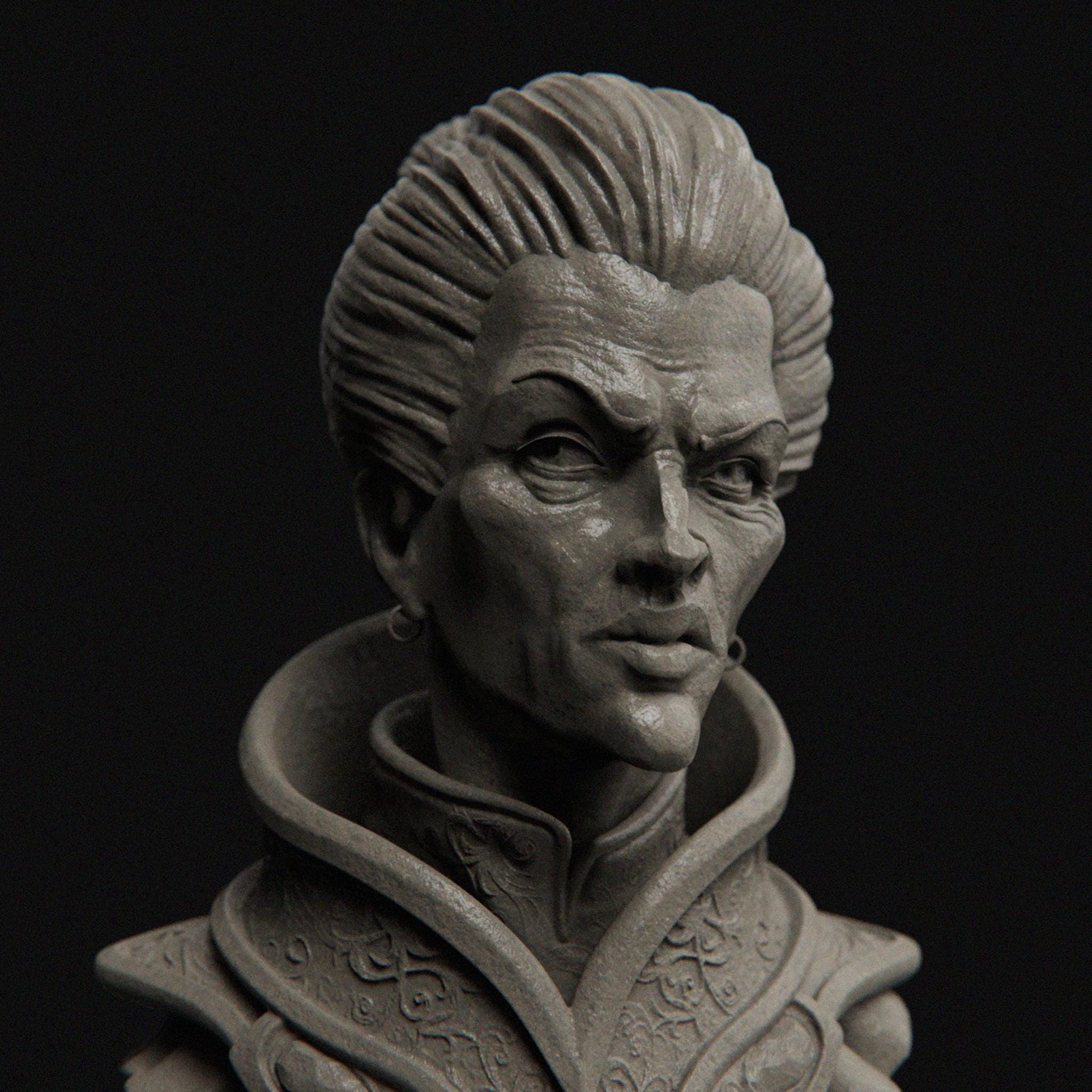 Old Lady Bust | Collectible Fantasy Bust Statue Miniature | by Nerikson