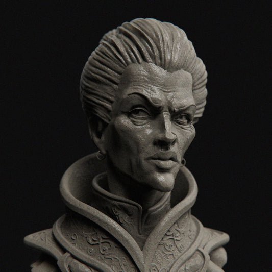 Old Lady Bust | Collectible Fantasy Bust Statue Miniature | by Nerikson