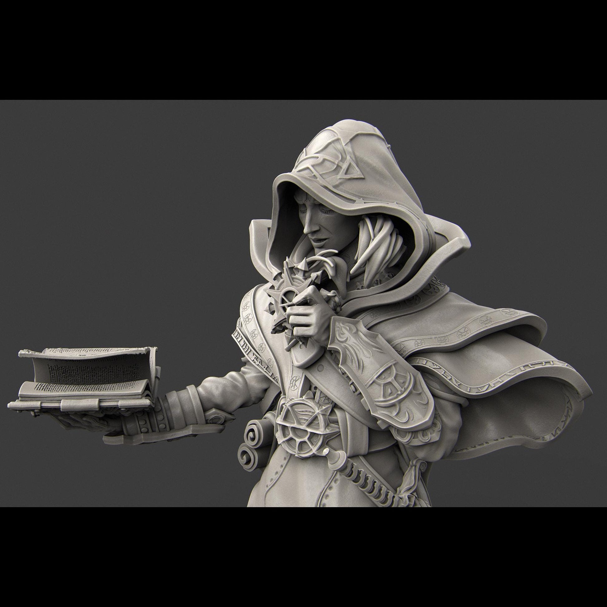 Elf Priest | DnD Collectible Cleric Wizard Tabletop Statue | 35mm / 75mm | by Nerikson