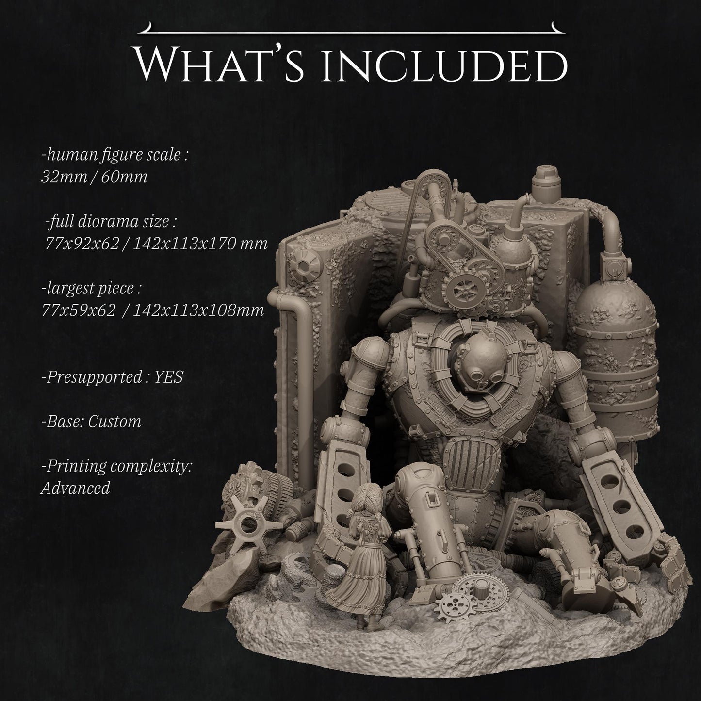 The Abandoned Robot | Steampunk Clockpunk Collectible Resin Diorama | by Nerikson