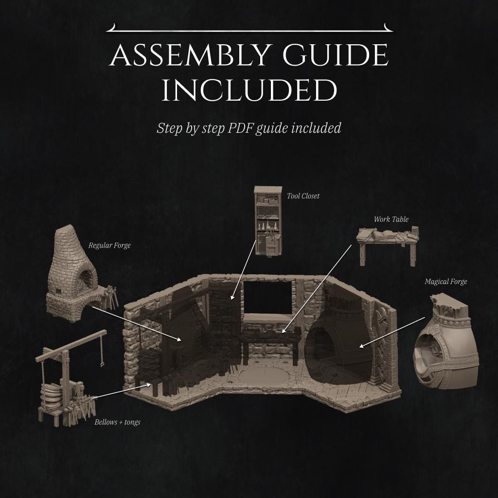 Lara the Blacksmith Diorama | Fantasy Female Collectible Resin Diorama | by Nerikson