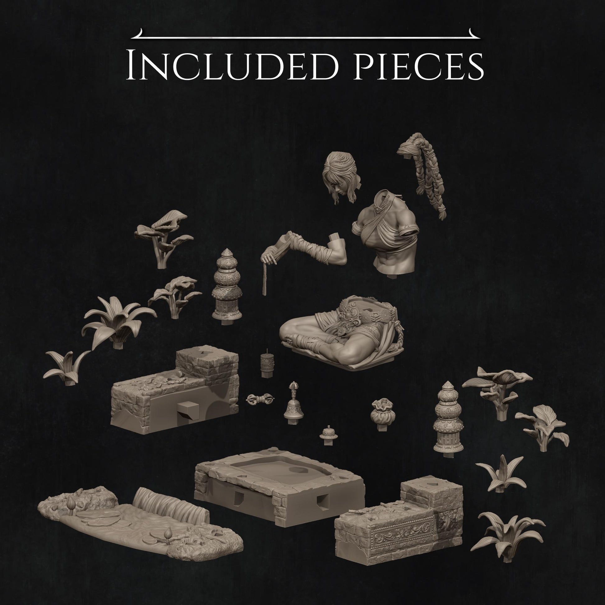 Not Over Yet Diorama | Fantasy Female Collectible Resin Diorama | by Nerikson