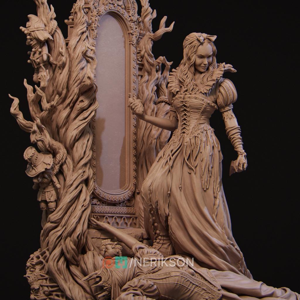 The Fairest of them All | Fantasy Snow White Fairytale Collectible Resin Diorama | by Nerikson