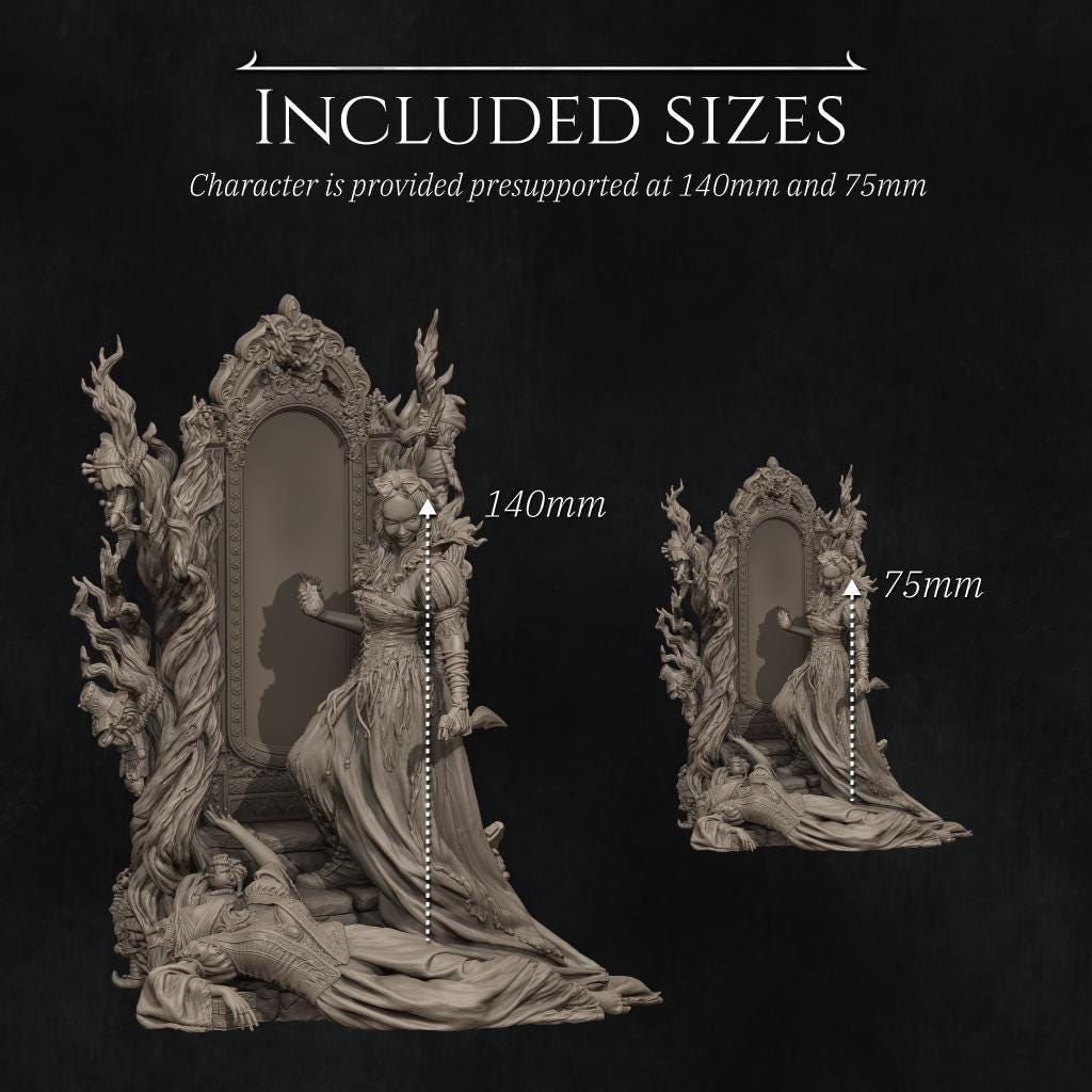 The Fairest of them All | Fantasy Snow White Fairytale Collectible Resin Diorama | by Nerikson