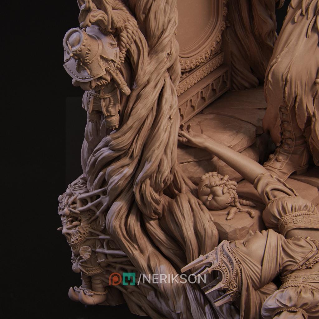 The Fairest of them All | Fantasy Snow White Fairytale Collectible Resin Diorama | by Nerikson