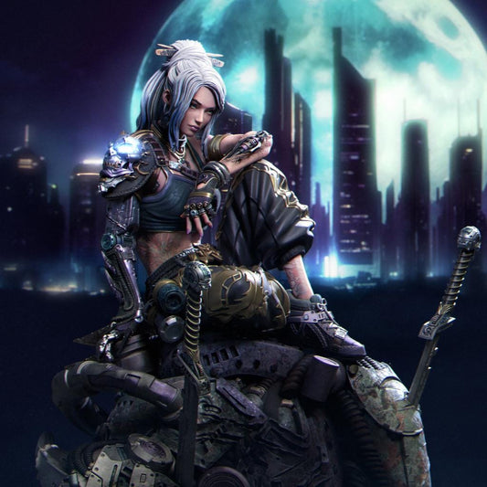 Neo-Nixxi Diorama | Sci-fi Female Collectible Resin Diorama | by Nerikson